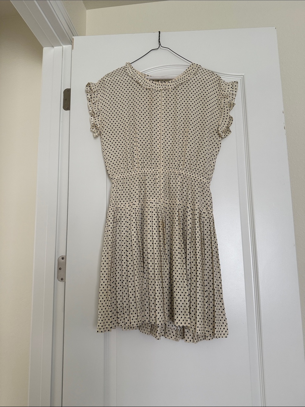 Alexa Chung for Madewell polka dot dress featuring flutter sleeves Size 6